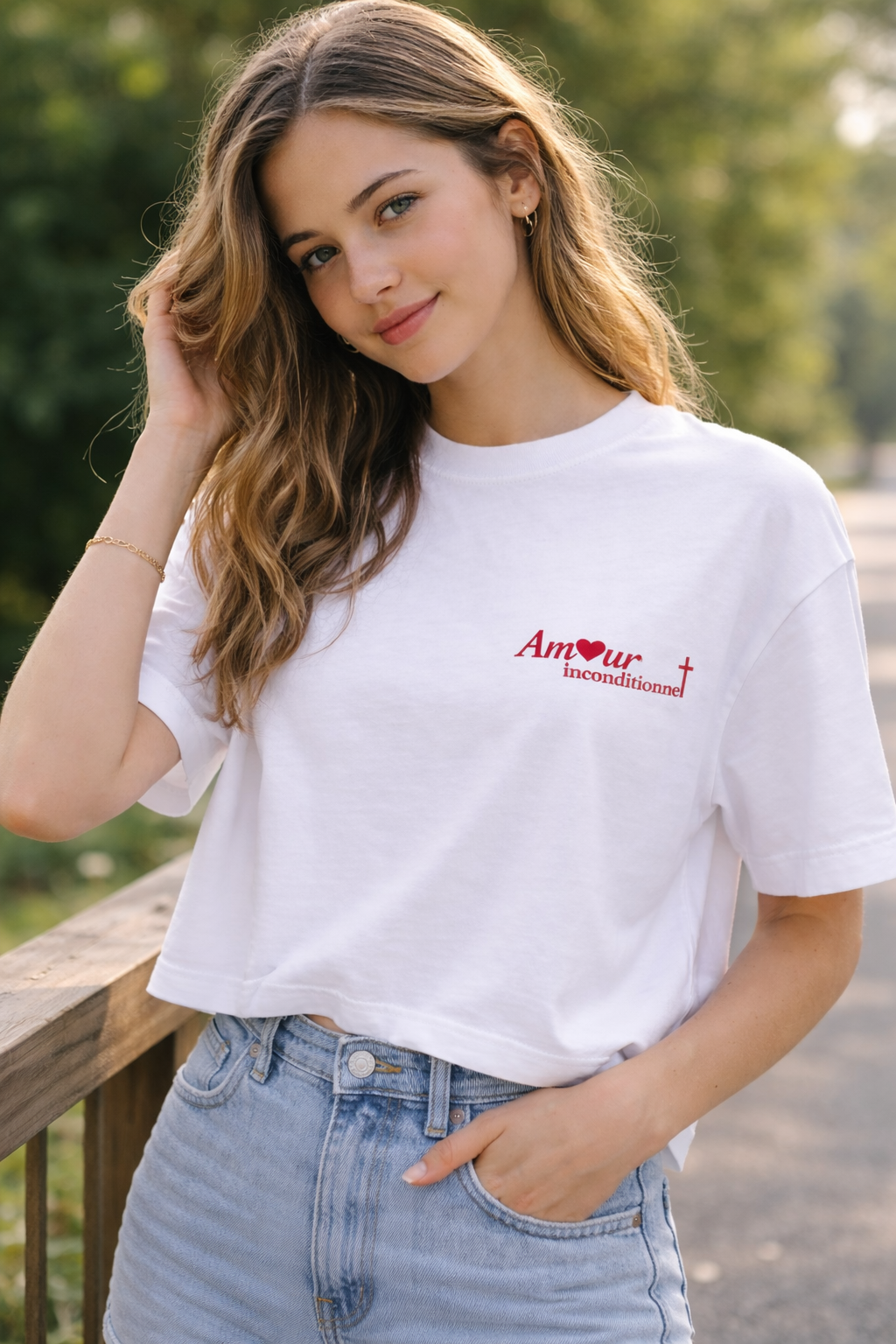 T shirt boxy épais femme (Amour inconditionnel)