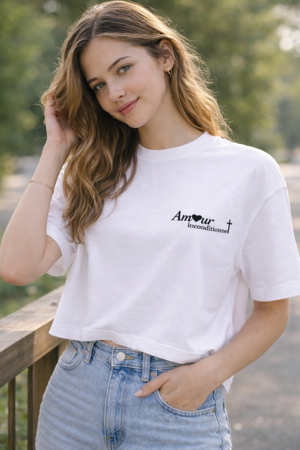 T shirt boxy épais femme (amour inconditionnel)