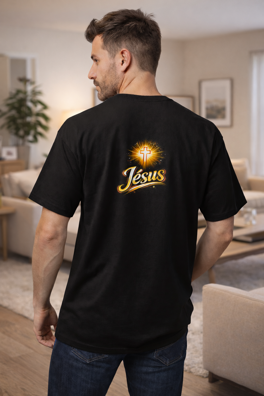 Cotton Heritage  | T-shirt à manches courtes premium pour hommes (Jesus)