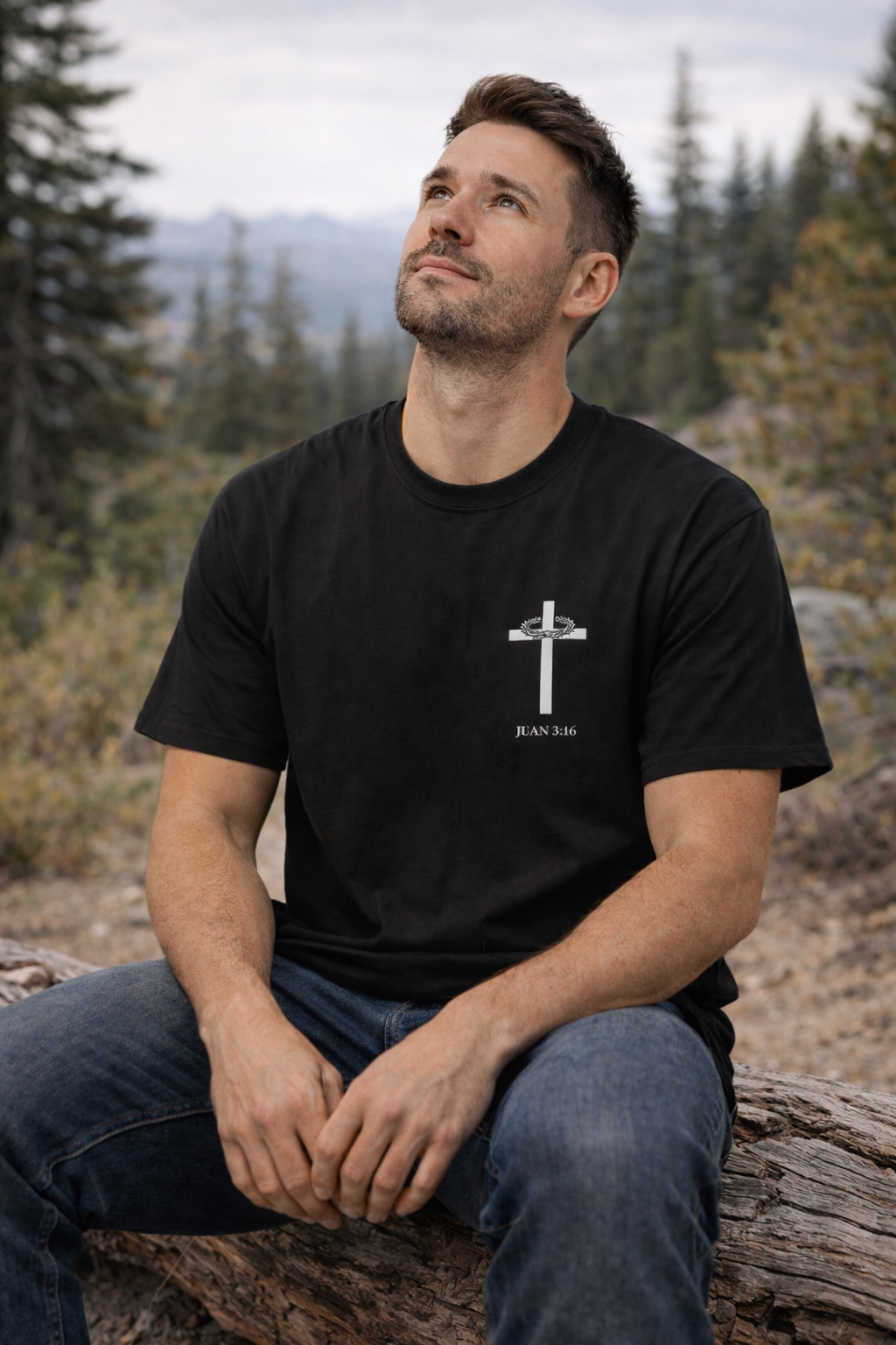 Cotton Heritage / t shirt premium homme (Jean 3:16)